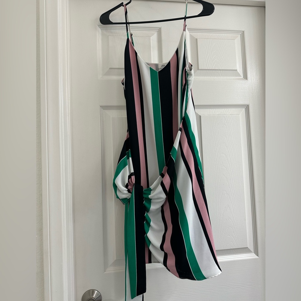 River Island Black and White Asymmetrical Sundress